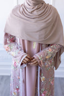 Aurora Bloom Glam Abaya – Blush Pink