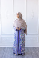 Aurora Bloom Glam Abaya – Lavender Mist