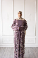 Couture Glam Abaya - Mauve Royale