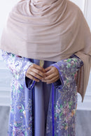 Aurora Bloom Glam Abaya – Lavender Mist