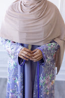 Aurora Bloom Glam Abaya – Lavender Mist