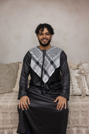 Palestinian Style Emirati Thobe with Shemagh / Keffiyeh / Imamah Design