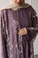 Couture Glam Abaya - Mauve Royale