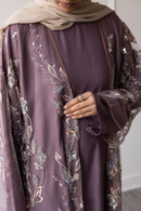 Couture Glam Abaya - Mauve Royale