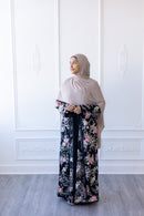 Aurora Bloom Glam Abaya – Midnight Garden