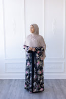 Aurora Bloom Glam Abaya – Midnight Garden