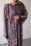 Couture Glam Abaya - Mauve Royale
