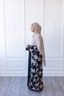 Aurora Bloom Glam Abaya – Midnight Garden