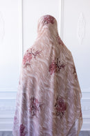 New Printed Chiffon Hijab - Rose Dusk