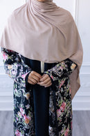 Aurora Bloom Glam Abaya – Midnight Garden