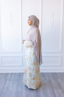 Aurora Bloom Glam Abaya – Creamy Buff