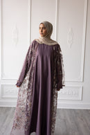 Couture Glam Abaya - Mauve Royale