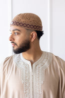 TrueFit Brimless Kufi Skullcap (Brown)