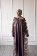 Couture Glam Abaya - Mauve Royale