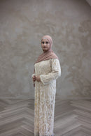 Couture Glam Abaya - Sky Beige