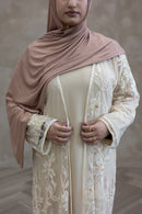 Couture Glam Abaya - Sky Beige