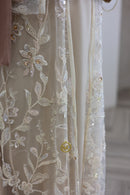 Couture Glam Abaya - Sky Beige