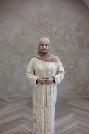 Couture Glam Abaya - Sky Beige