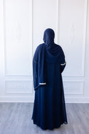 SALE Chiffon Layered Glam Abaya (Navy Blue) *SLEEVE Varies