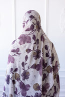 New Printed Chiffon Hijab - Plum Blossom