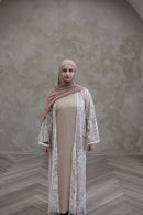 Couture Glam Abaya - Taupe