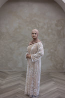 Couture Glam Abaya - Taupe