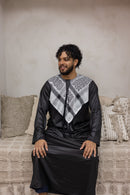 Palestinian Style Emirati Thobe with Shemagh / Keffiyeh / Imamah Design