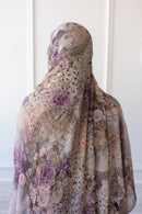 New Printed Chiffon Hijab - Orchid Royale