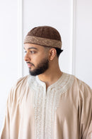 TrueFit Brimless Kufi Skullcap (Brown)