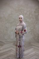 3D Couture Glam Abaya - Rose Vine