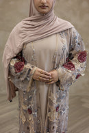3D Couture Glam Abaya - Rose Vine