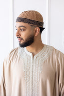 TrueFit Brimless Kufi Skullcap (Brown)