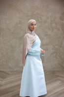 Floral Lace Wedding Dress - Baby Blue