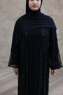 Couture Glam Abaya - Midnight Sky