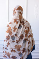 New Printed Chiffon Hijab - Desert Rose
