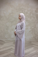 Stone Embellished Glam Abaya - Lavender