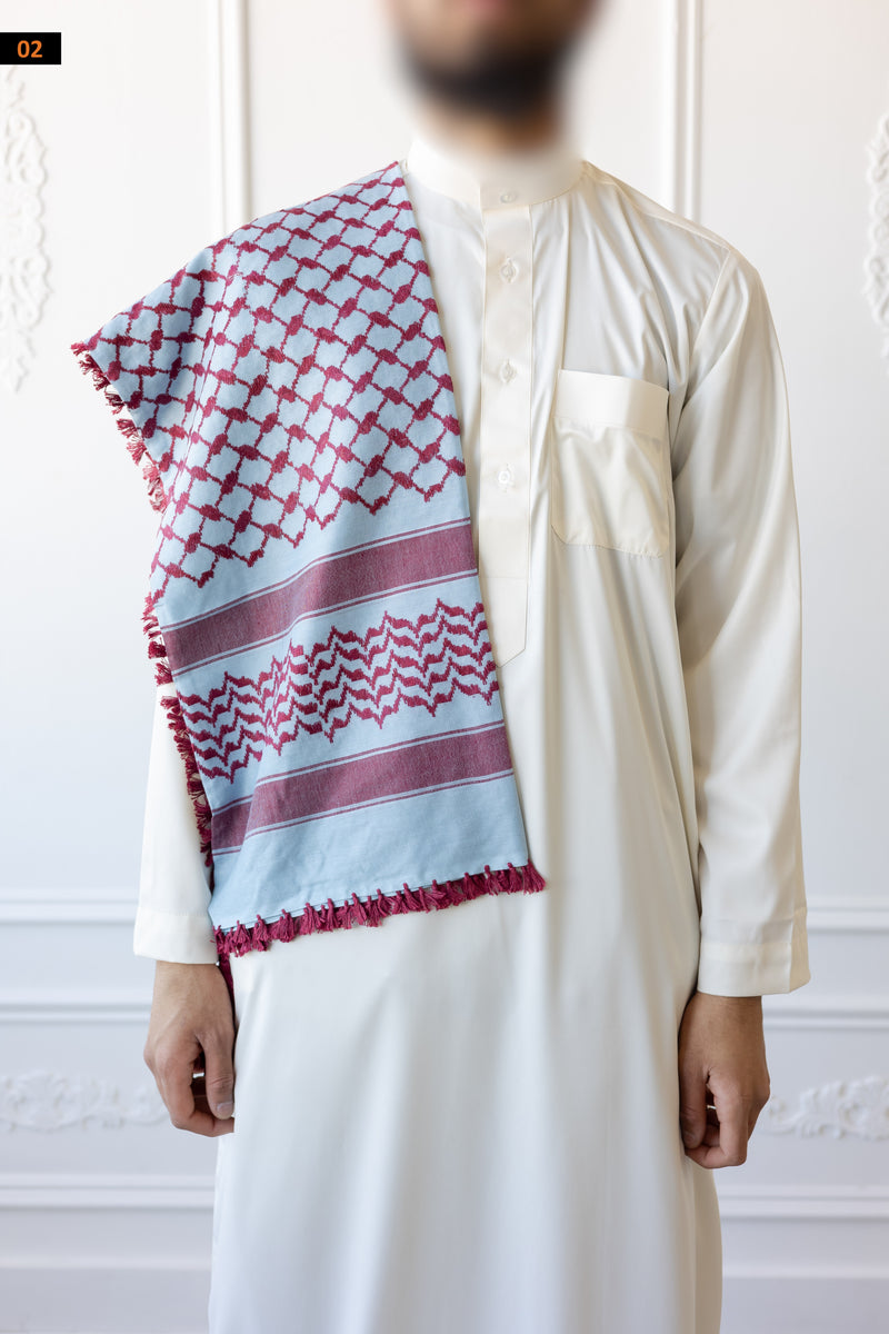 Red Tassles and Stitch Imamah (8 Colours) (B76)