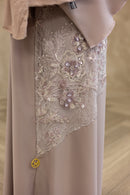 Stone Embellished Glam Abaya - Lavender