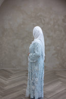 3D Couture Glam Abaya - Morning Sky