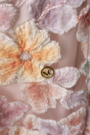 Floral Bloom Glam Abaya – Soft Pink