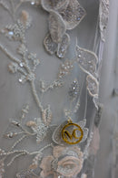 3D Couture Glam Abaya - Morning Sky