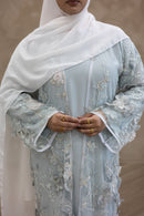 3D Couture Glam Abaya - Morning Sky