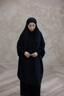 Aisha x Sawda Two Piece Jilbaab - Midnight Black
