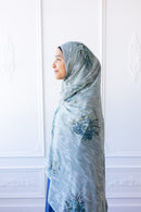 New Printed Chiffon Hijab - Emerald Bloom