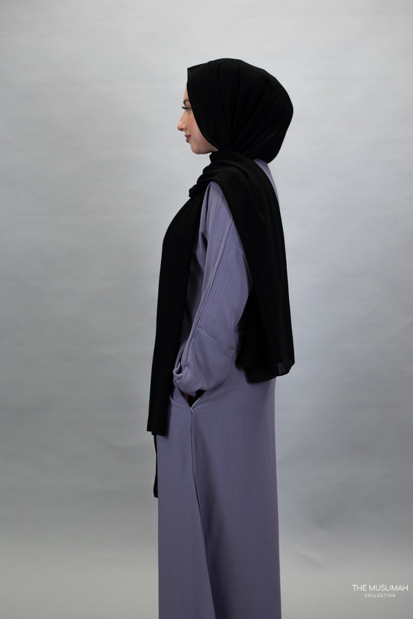 Sawda Textured Crepe Abaya (Muave)