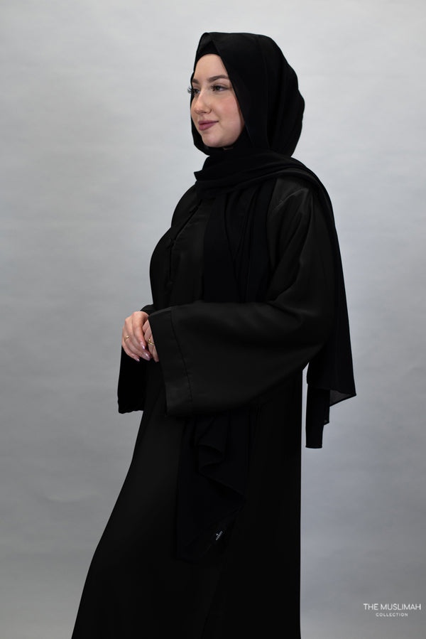 Sample Sale - Eden Turkish Abaya Black - Button Missing