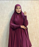 Luxe Prayer Khimar - Plum Mirage