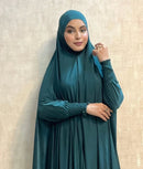 Luxe Prayer Khimar - Emerald Dusk
