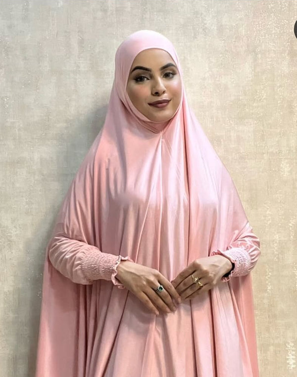 Luxe Prayer Khimar - Rose Blush