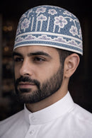 Omani Kufi - Azure Mist